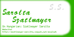 sarolta szatlmayer business card